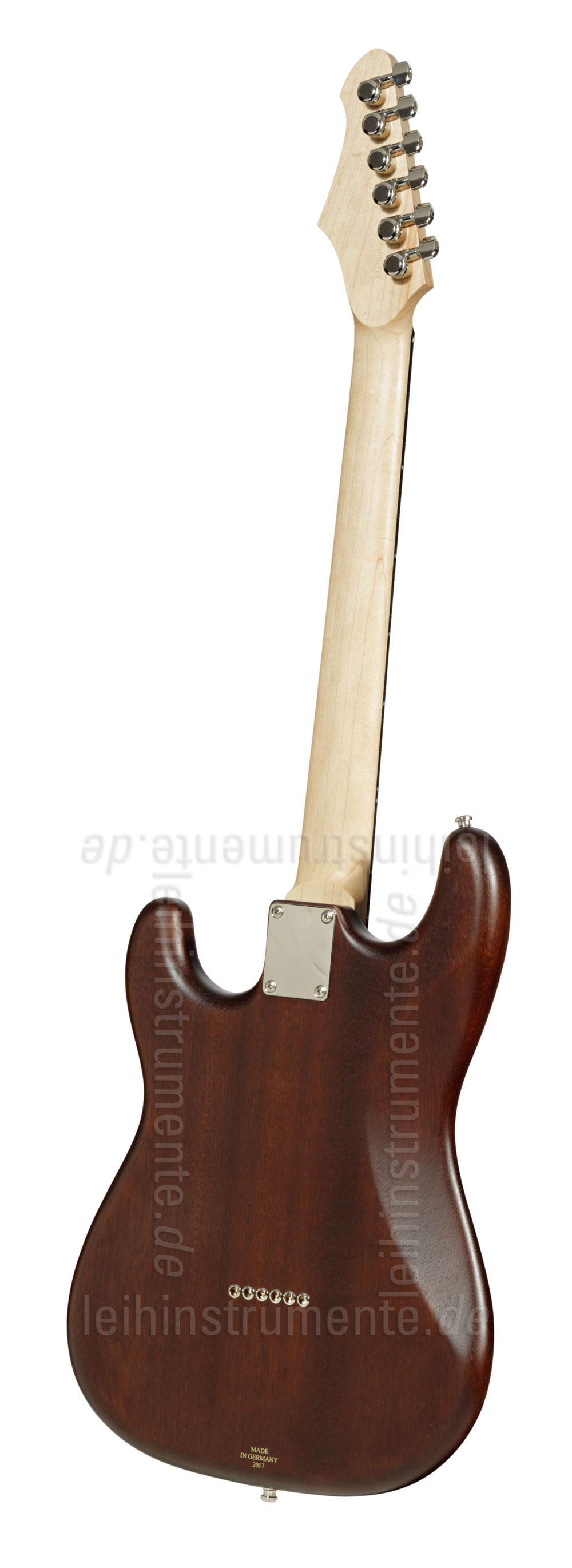zur Artikelbeschreibung / Preis E-Gitarre BERSTECHER Deluxe - Old Whisky / Cream Perloid + Koffer - made in Germany