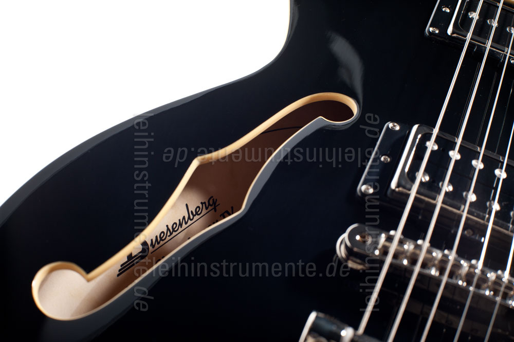 zur Artikelbeschreibung / Preis E-Gitarre DUESENBERG STARPLAYER TV - BLACK - Linkshänder Version + Custom Line Case