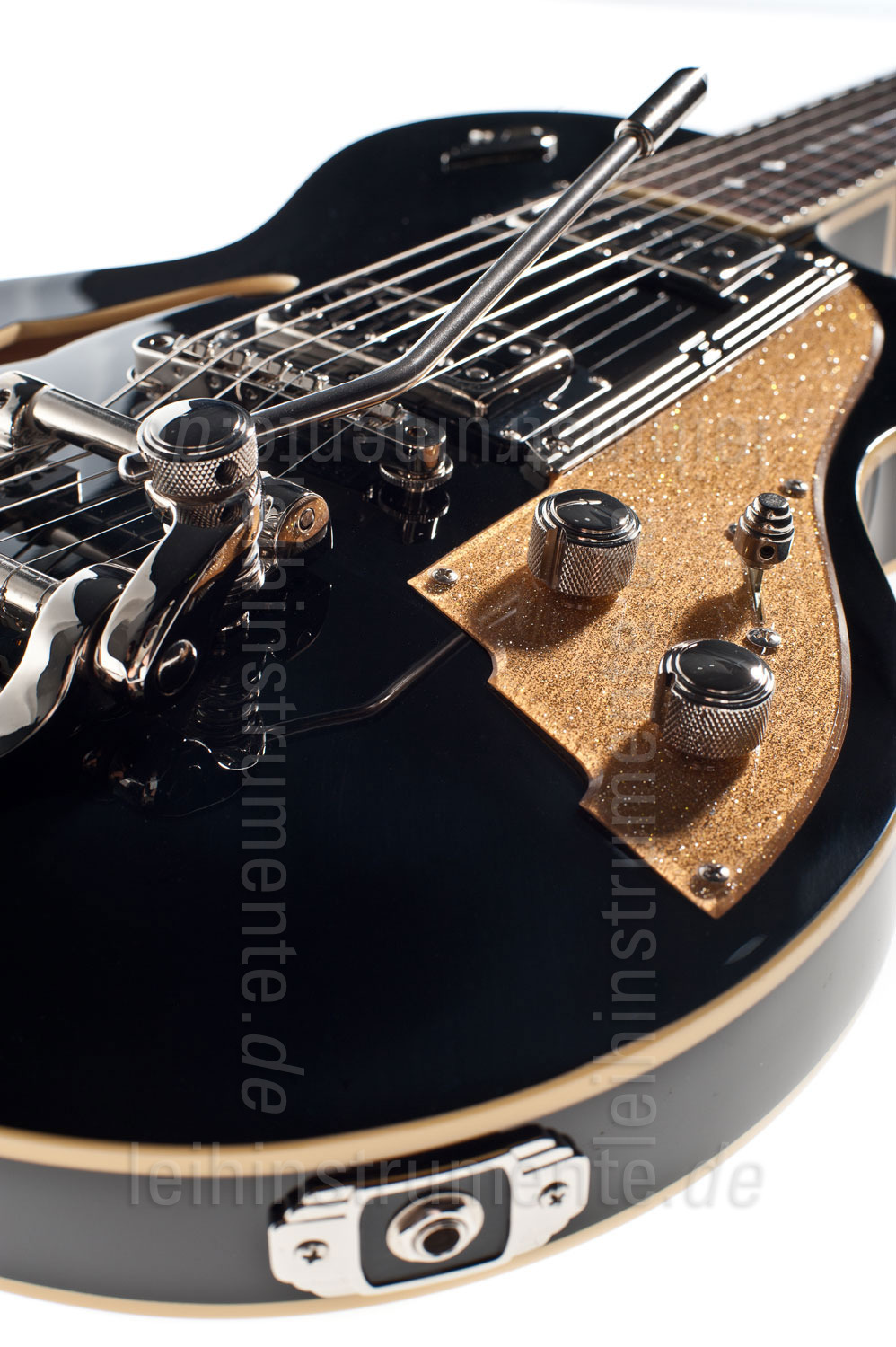 zur Artikelbeschreibung / Preis E-Gitarre DUESENBERG STARPLAYER TV - BLACK + Custom Line Case