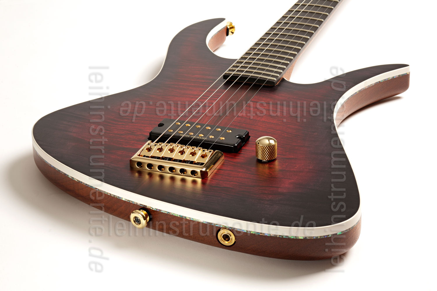 zur Artikelbeschreibung / Preis E-Gitarre MGH GUITARS Blizzard Beast Premium Deluxe - black cherry burst + Softcase - made in Germany