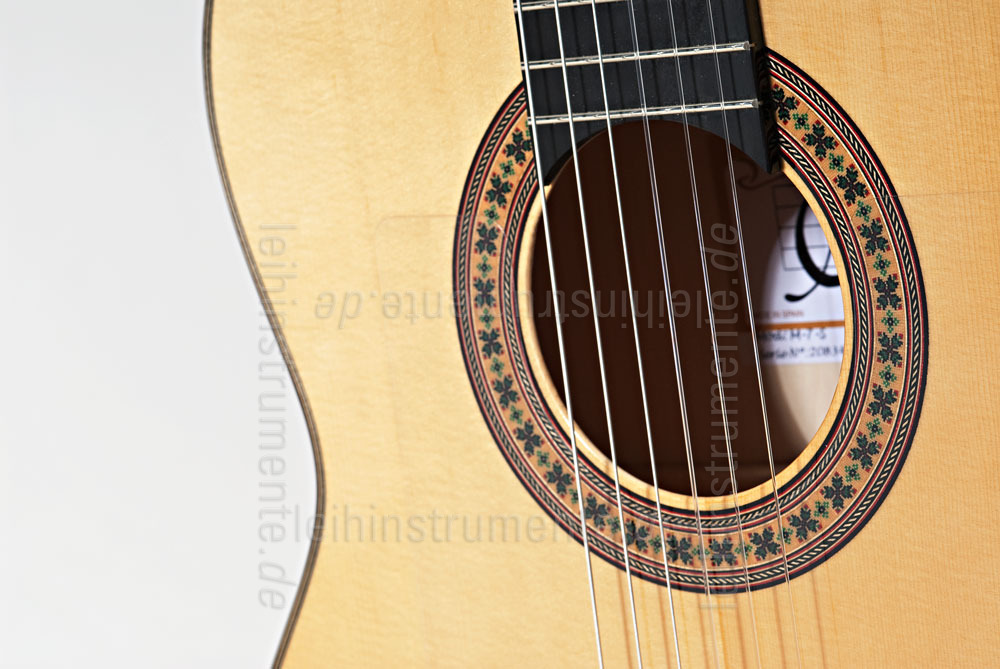 zur Artikelbeschreibung / Preis Spanische Flamencogitarre CAMPS M7-S (blanca) - massive Fichtendecke