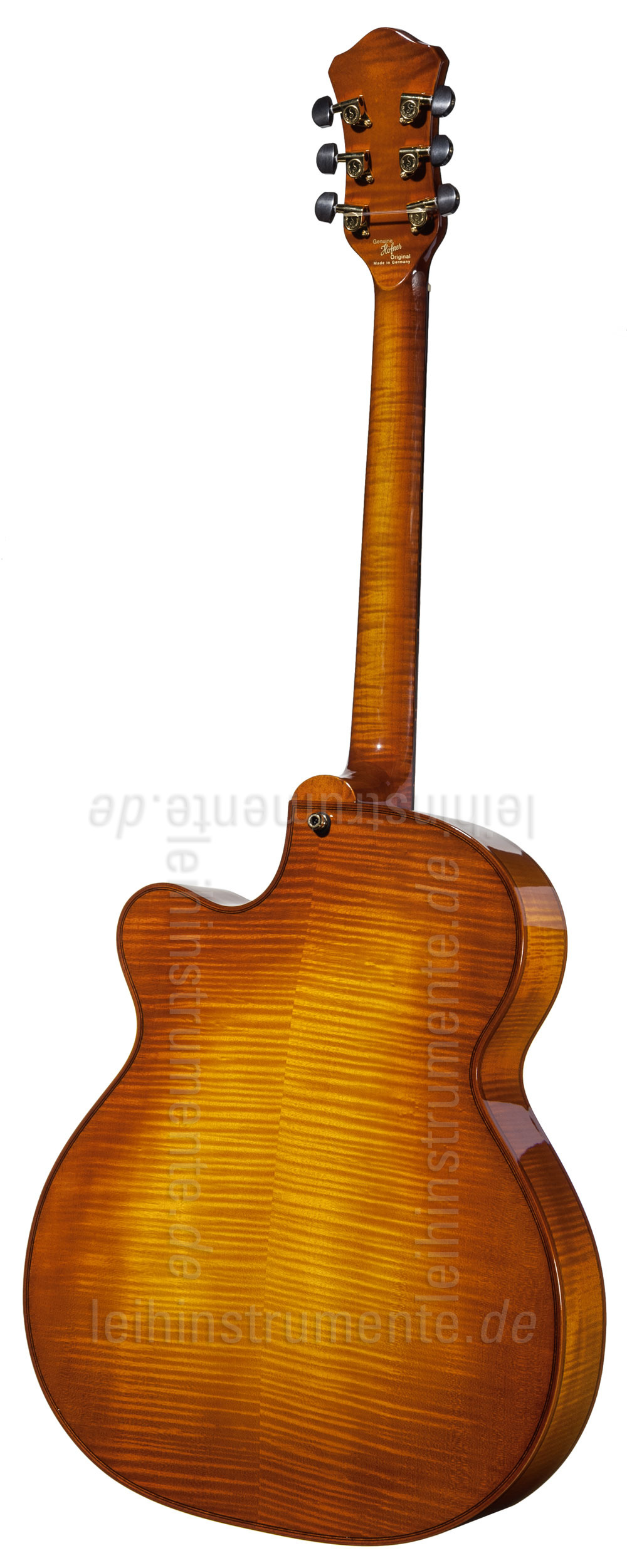 zur Artikelbeschreibung / Preis Vollresonanz Jazz-Gitarre HÖFNER CHANCELLOR HC-V-0 Gold Label + Koffer - Schellack - vollmassiv
