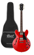 Halbresonanz Jazz-Gitarre CORT SOURCE Cherry Red + original Tasche